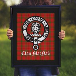 Póster Insignia Escudo Clan MacNab y Tartán
