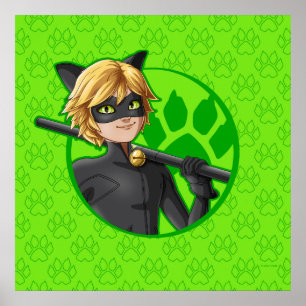 Póster Insignia verde Cat Noir