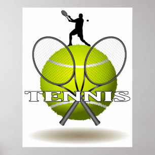 Póster Insignias agradables del tenis