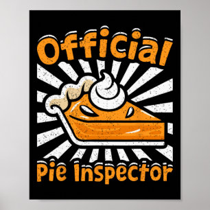 Póster Inspector Oficial de Pie Funny Calabaza de Acción 