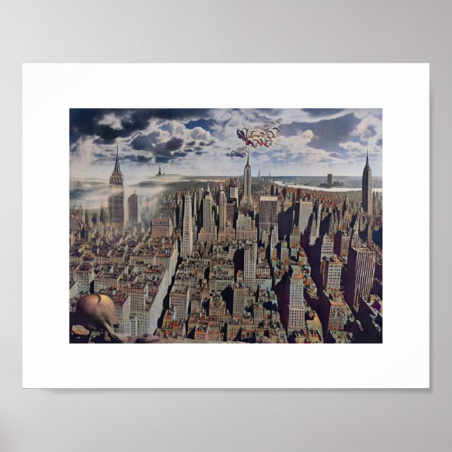 Póster Inspiración artística de Manhattan Surrealist View (Frente)