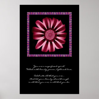 Póster Inspiración - Daisy Rojo y Rosa