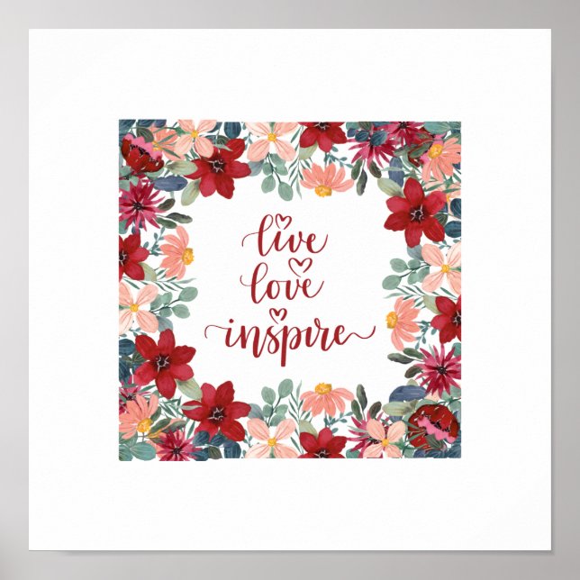 Póster Inspiración de amor en vivo (Frente)