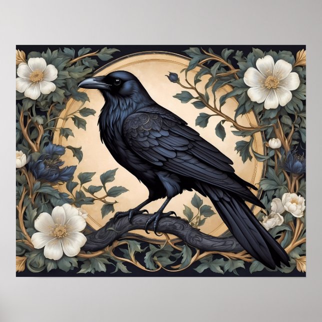 Póster Inspiración de Black Raven William Morris (Frente)