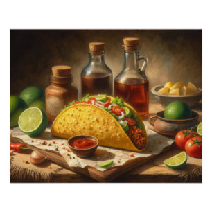 Póster Inspiración de cosecha de vida de Taco