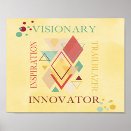 Póster Inspiración de innovador de Visionary Trailblazer