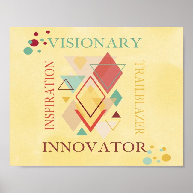 Póster Inspiración de innovador de Visionary Trailblazer (Frente)