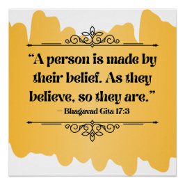 Póster Inspiración de la cita de Bhagavad Gita Minimalist