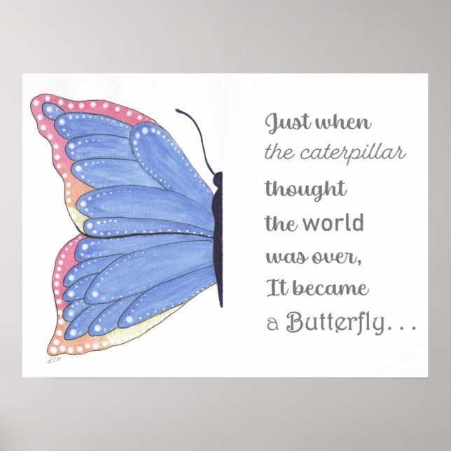 Póster Inspiración de mariposa (Frente)