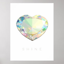 Póster Inspiración del corazón de los diamantes