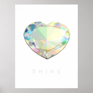 Póster Inspiración del corazón de los diamantes