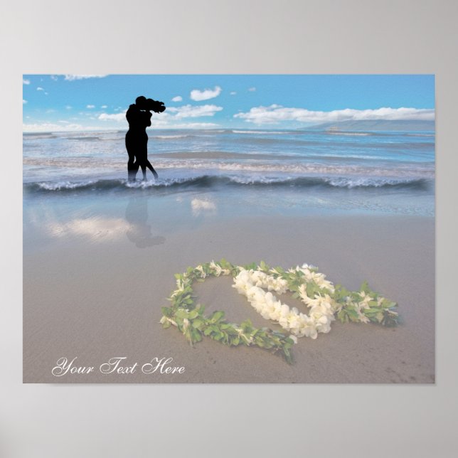 Póster Inspiración día de San Valentín - Lei de flor en f (Frente)