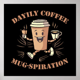Póster Inspiración Diaria de Taza de Café