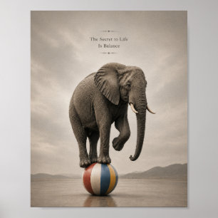 Póster Inspiración El Secreto para el Equilibrio en la Vi
