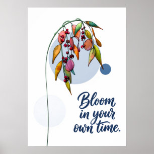Póster Inspiración floral con bayas
