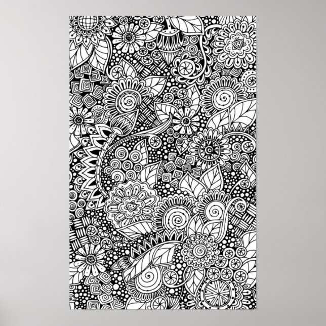 Póster Inspiración floral étnica 2 (Frente)