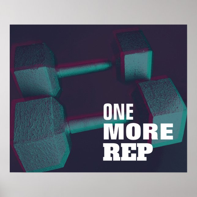 Póster Inspiración moderna en el gimnasio con tonos de dú (Frente)