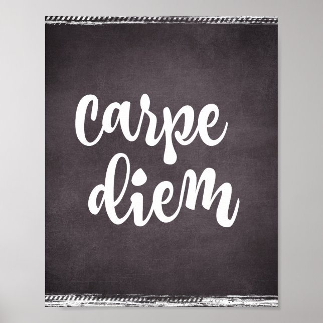 Póster Inspiración motivacional: Cita de Carpe Diem (Frente)