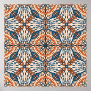 Póster Inspiración turca: Armada texturizada y Terracota
