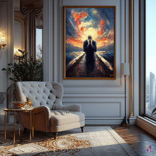 Póster Inspirado en el Impresionismo El Grito