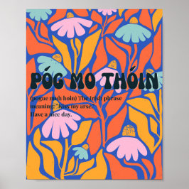 Póster inspirado en los 70 Póg mo thóin irlandés