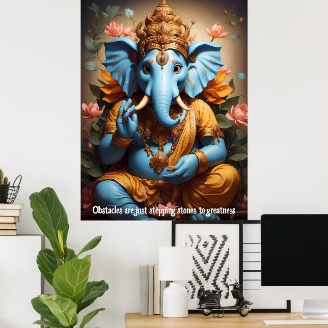 Póster Inspirado por Lord Ganesha (Oficina en casa)