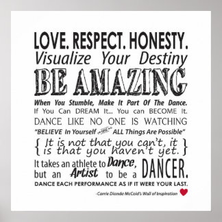 Póster Inspirador baile de Carrie cita a Poster - Blanco