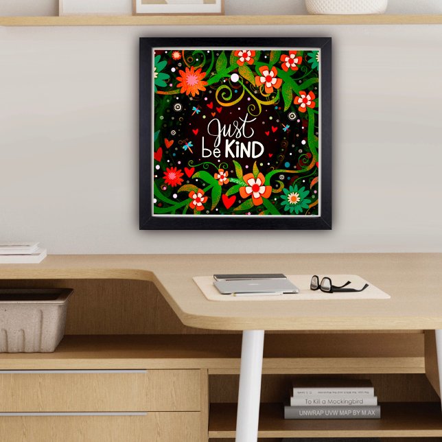 Póster Inspirador Be Kind Cita Floral Classroom (Subido por el creador)