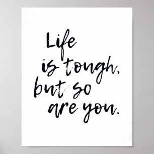 Póster Inspirador blanco y negro tipográfico escandinavo