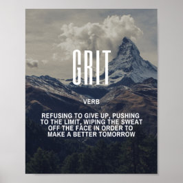 Póster Inspirador Cita En Grit