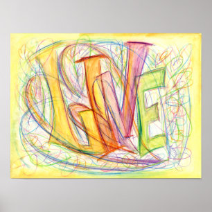 Poster inspirador de arte de Word en vivo