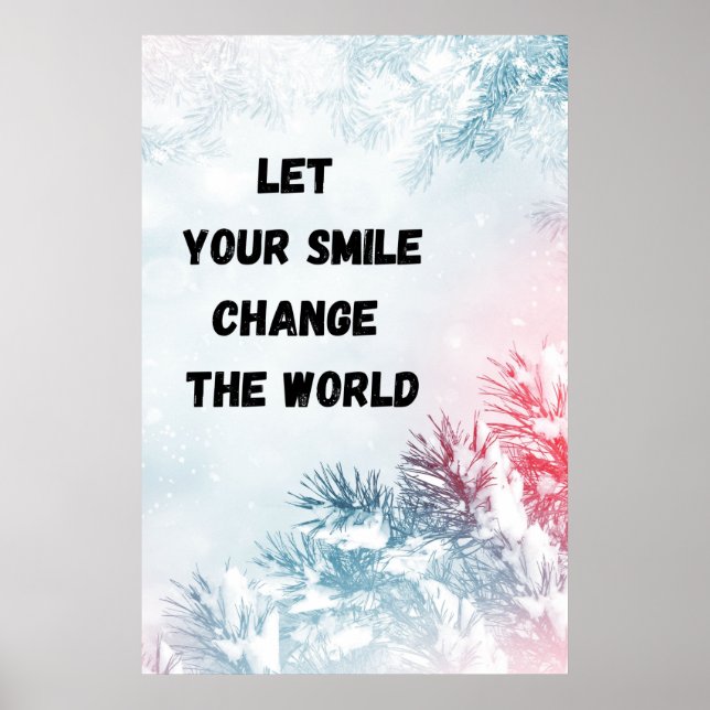 poster Inspirador de arte mural "Cambiar el mundo" (Frente)