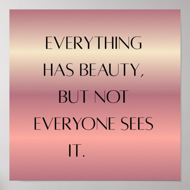 Poster inspirador de arte mural de citas - Minim m (Frente)