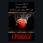 Póster Inspirador de baloncesto de valor exitoso<br><div class="desc">El éxito no es definitivo: citas motivacionales posters de arte e impresiones</div>