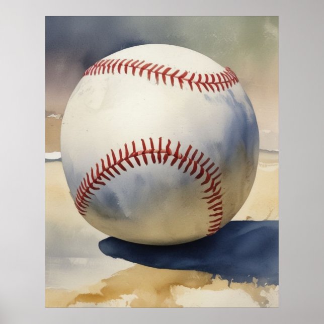 Póster Inspirador de béisbol (Frente)