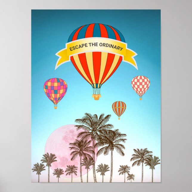 Póster Inspirador de Globos Aerostáticos (Frente)
