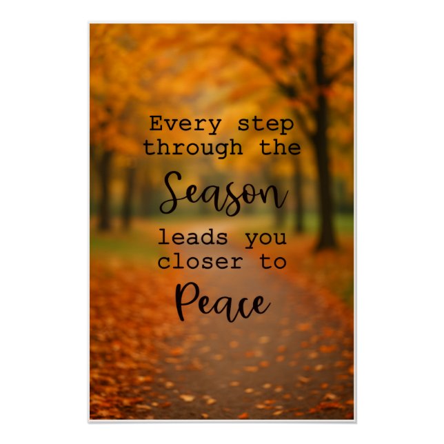 Poster Inspirador de otoño (Anverso)