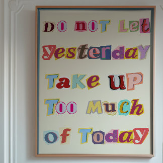 Poster inspirador de tipografía de arte mural