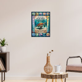 Póster Inspirador de Tortuga Marina del Océano “La