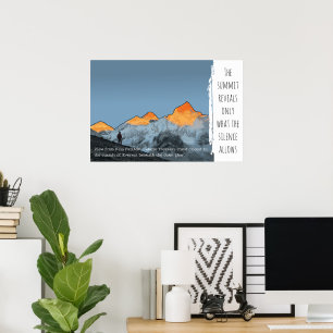 Póster Inspirador del Amanecer en el Everest desde