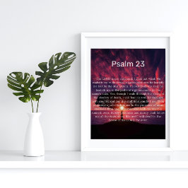 Póster Inspirador del Salmo 23