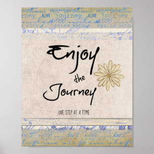 Póster Inspirador disfruta de la cita del viaje