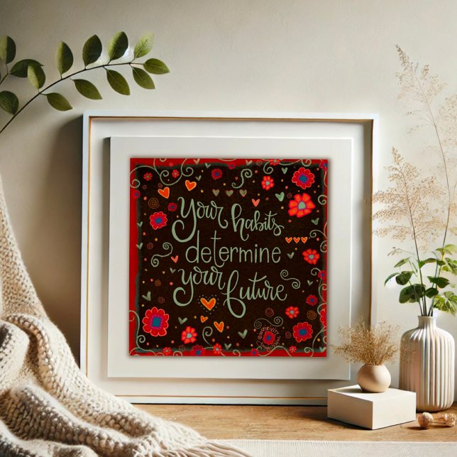 Póster Inspirador hábito vintage Futuro cita inespiritual (Subido por el creador)