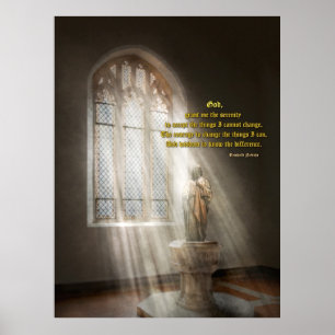 Póster Inspirador - Padre Celestial - Oración de Serenida