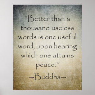 Póster Inspirador Poster de citas de Gautama Buddha