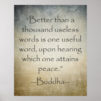 Póster Inspirador Poster de citas de Gautama Buddha