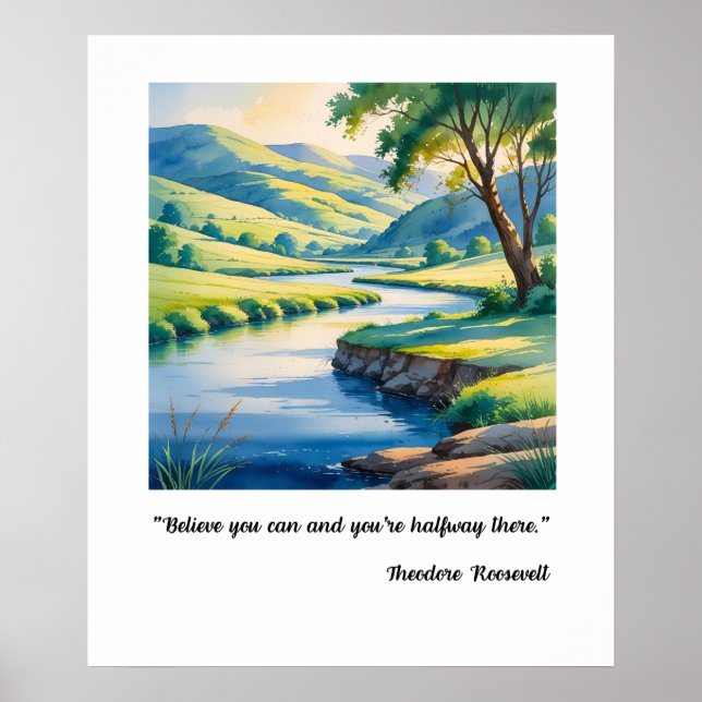 Póster Inspirador y tranquilo (Frente)