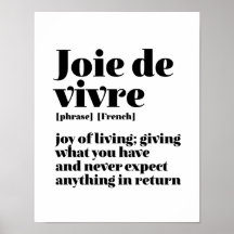 Inspiradora alegría de la vida en francés Joie Viv
