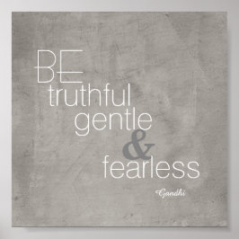 Póster inspiradora cita de Gandhi gris y blanco