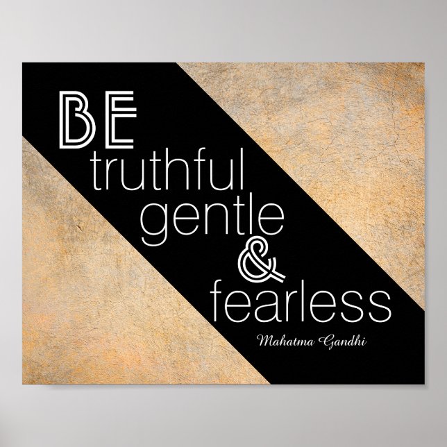 Póster inspiradora cita de Gandhi moda poster moderna (Frente)